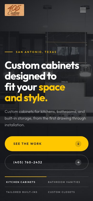 The new homepage on a phone